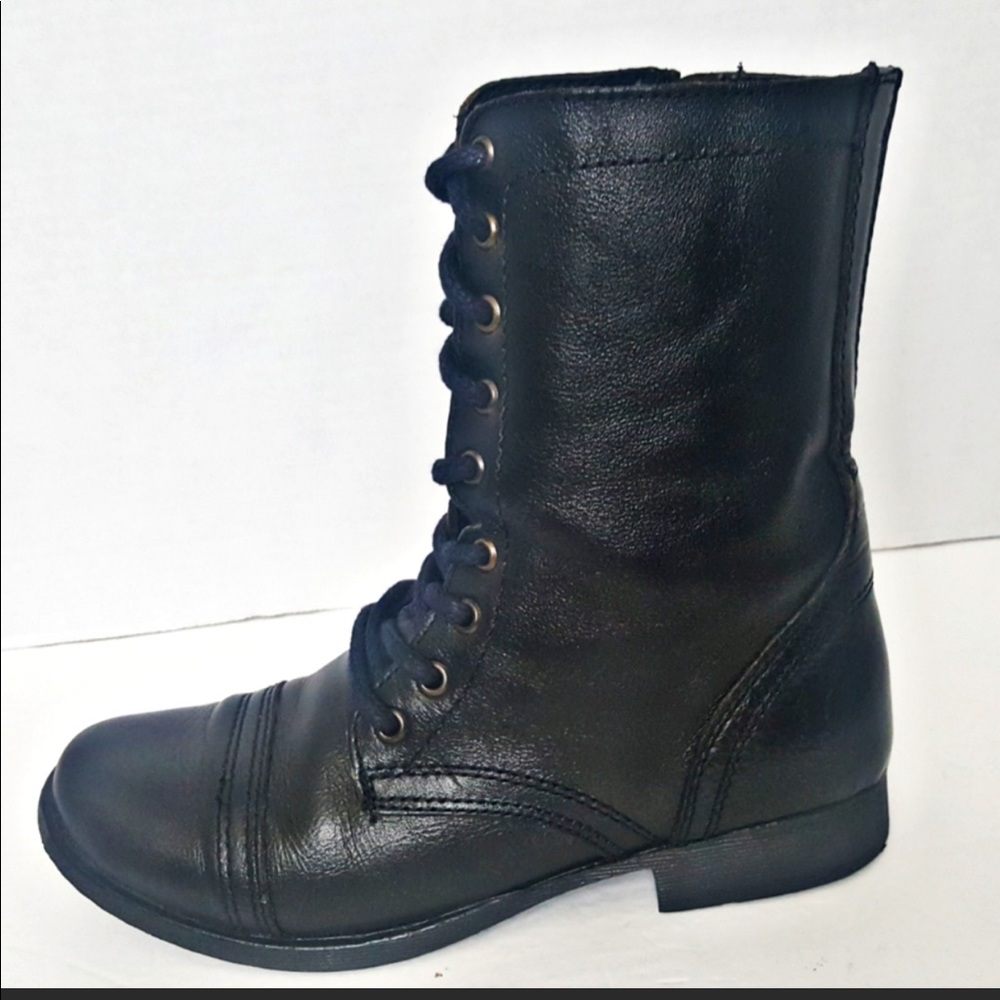 Steve Madden black TROOPA Combat Boots